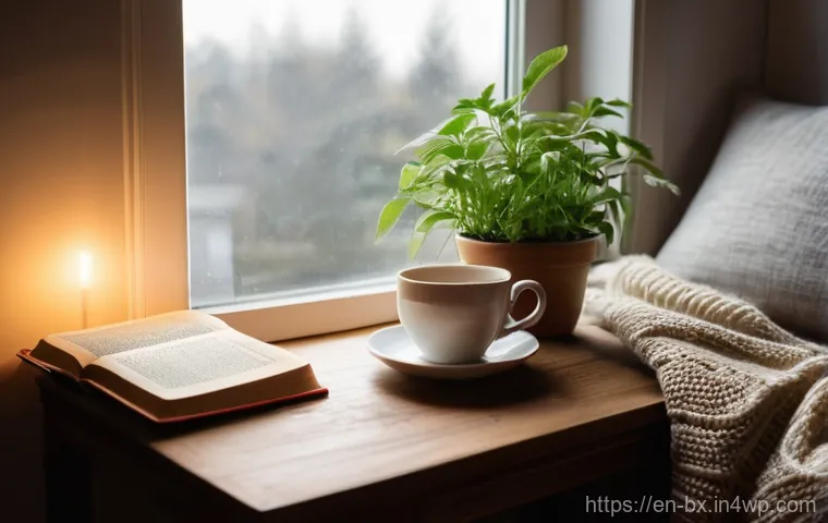 로우테크 라이프의 기본 원칙 - **Prompt 1: Cozy Evening Read**
A serene, warm-toned image of a person (mid-20s to early 40s, ca...